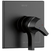 Delta Zura Matte Black Finish Monitor 17 Series Shower Faucet Control Only Includes Cartridge, Handles, and Valve without Stops D3409V