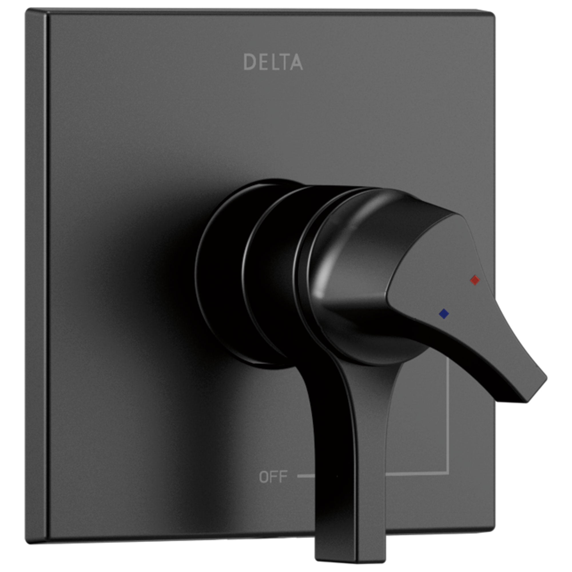 Delta Zura Matte Black Finish Monitor 17 Series Shower Faucet Control Only Includes Cartridge, Handles, and Valve with Stops D3410V
