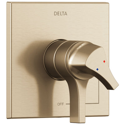Delta Zura Champagne Bronze Finish Monitor 17 Series Shower Faucet Control Only Includes Cartridge, Handles, and Valve without Stops D3407V