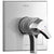 Delta Zura Collection Chrome Monitor 17 Dual Temperature and Water Pressure Shower Faucet Control Handle Trim Kit (Valve Sold Separately) 743962