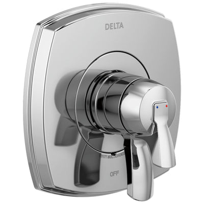 Delta Stryke Chrome Finish 17 Series Shower Faucet Control Only Includes Cartridge, Handles, and Valve with Stops D3406V