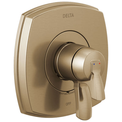 Delta Stryke Champagne Bronze Finish 17 Series Shower Faucet Control Only Includes Cartridge, Handles, and Valve without Stops D3401V