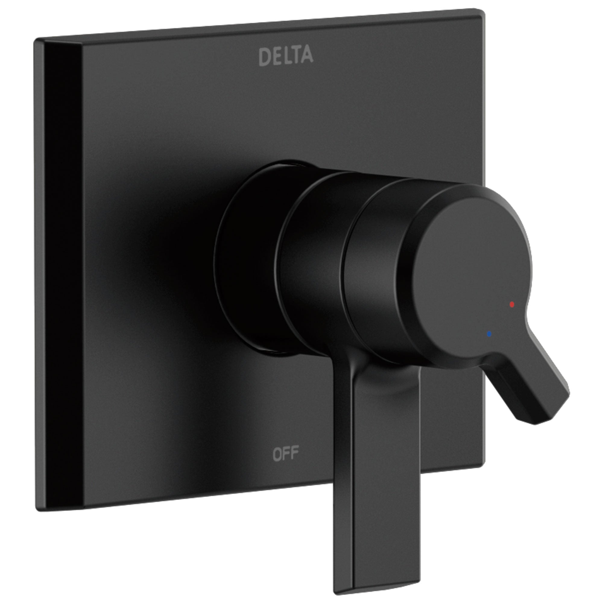 Delta Pivotal Modern Matte Black Finish Monitor 17 Series Shower Faucet Control Includes Handles, Cartridge, and Valve with Stops D3396V
