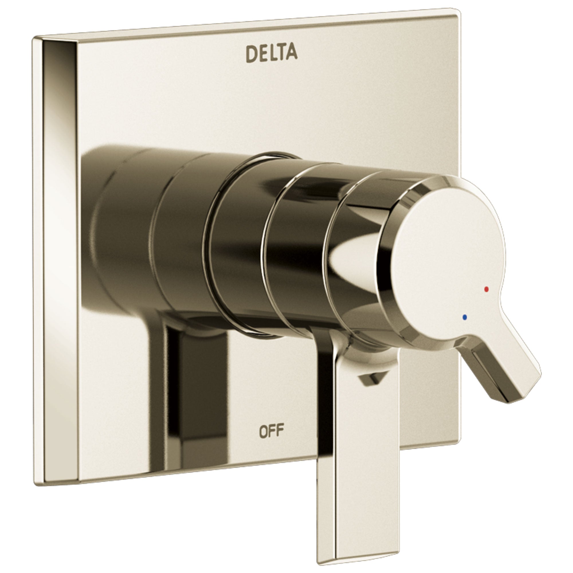 Delta Pivotal Modern Polished Nickel Finish Monitor 17 Series Shower Faucet Control Includes Handles, Cartridge, and Valve without Stops D3393V