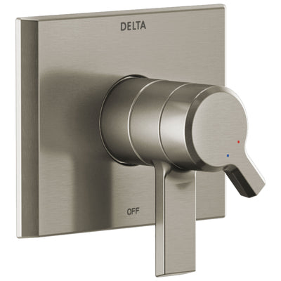 Delta Pivotal Modern Stainless Steel Finish Monitor 17 Series Shower Faucet Control Includes Handles, Cartridge, and Valve without Stops D3391V