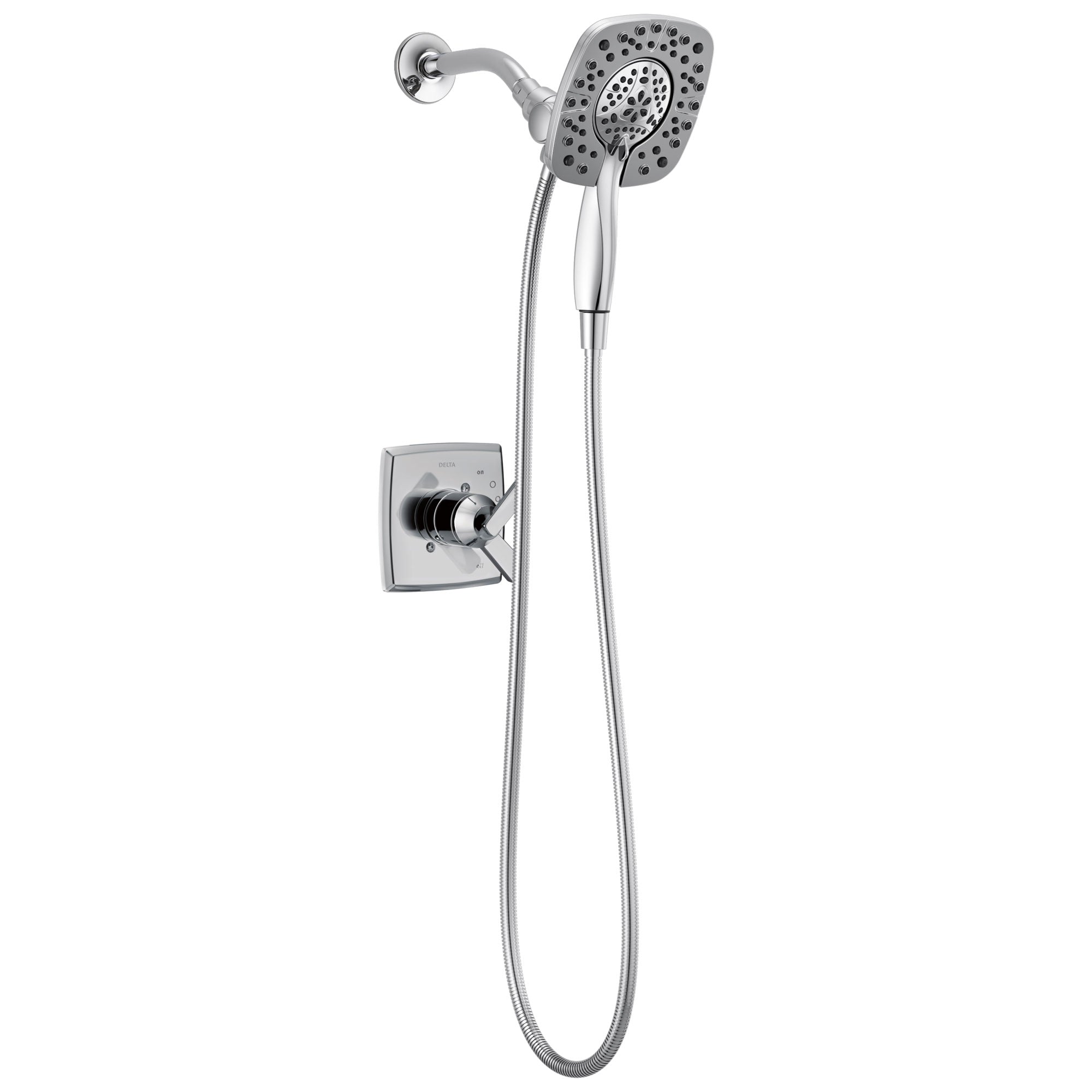 Delta Ashlyn Chrome Finish Monitor 17 Series Shower Only Faucet with In2ition Two-in-One Hand Shower Spray INCLUDES Rough-in Valve with Stops D1141V
