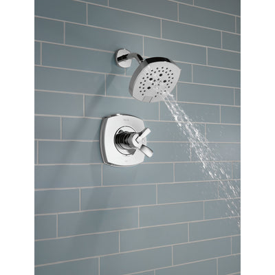 Delta Stryke Chrome Finish Monitor 17 Series Shower Only Faucet Includes Handles, Cartridge, and Valve with Stops D3370V