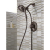 Delta Linden Collection Venetian Bronze Dual Control Shower only Faucet with Handspray and Showerhead Combo Includes Trim Kit and Rough Valve without Stops D2319V