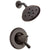 Delta Linden Venetian Bronze Shower only Faucet with Separate Temperature and Pressure Control Handles Includes Trim Kit and Rough Valve with Stops D2322V