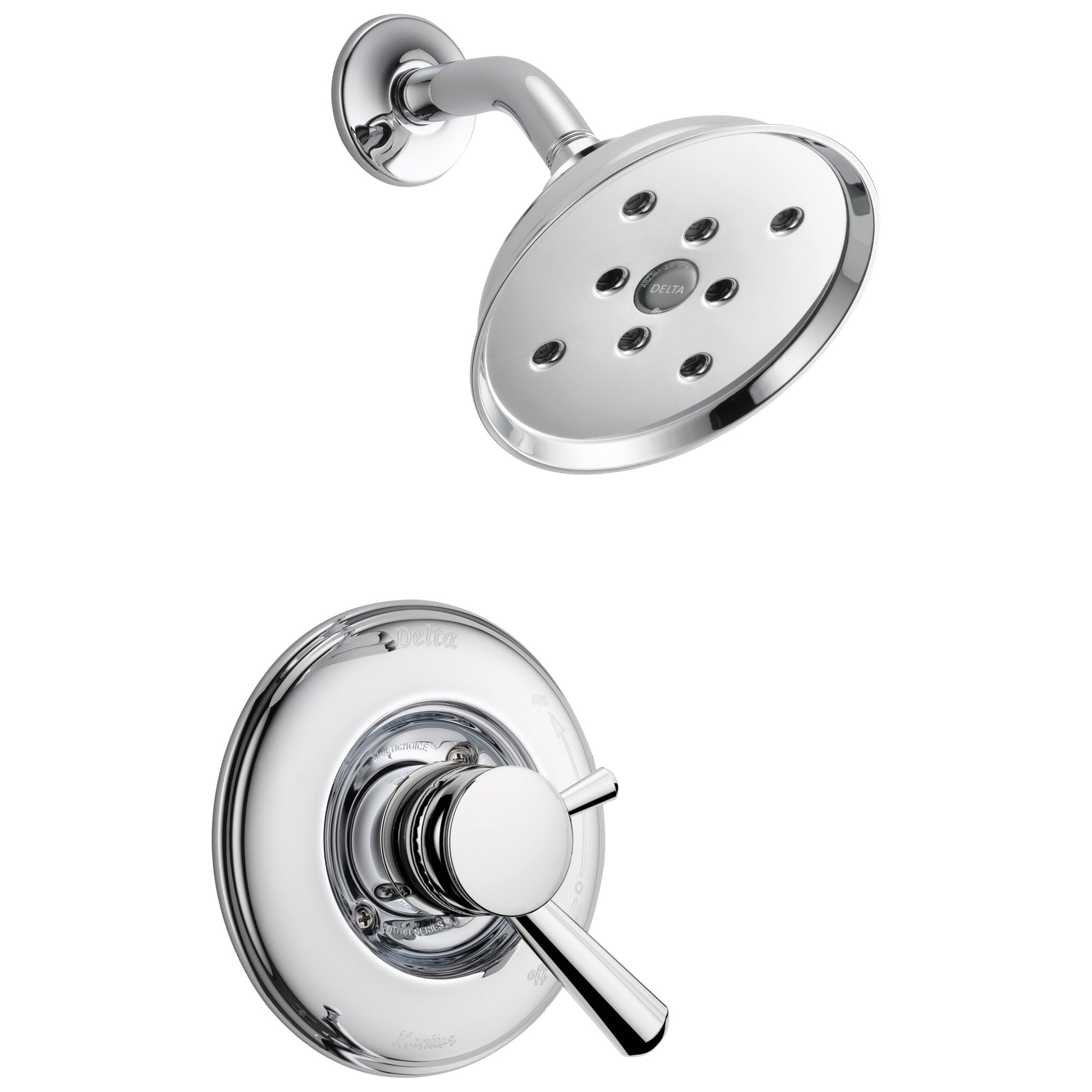 Delta Linden Collection Chrome Monitor 17 Shower only Faucet Trim with Separate Temperature and Pressure Controls (Valve Sold Separately) DT17293
