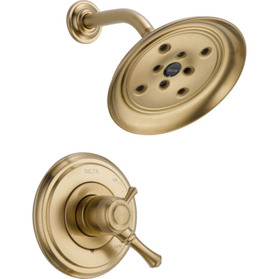 Delta Cassidy Dual Control Champagne Bronze Shower Only Faucet with Valve D723V