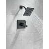 Delta Pivotal Matte Black Finish Monitor 17 Series H2Okinetic Shower only Faucet Trim Kit (Requires Valve) DT17299BL