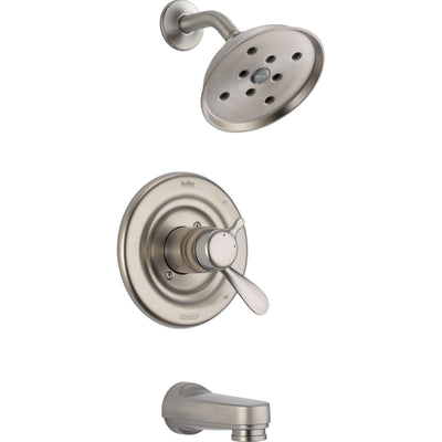 Delta Dual Control Temp/Volume Tub & Shower with Valve in Stainless Steel D430V