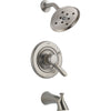 Delta Lahara Dual Control Stainless Steel Finish Tub and Shower Trim Kit 555908