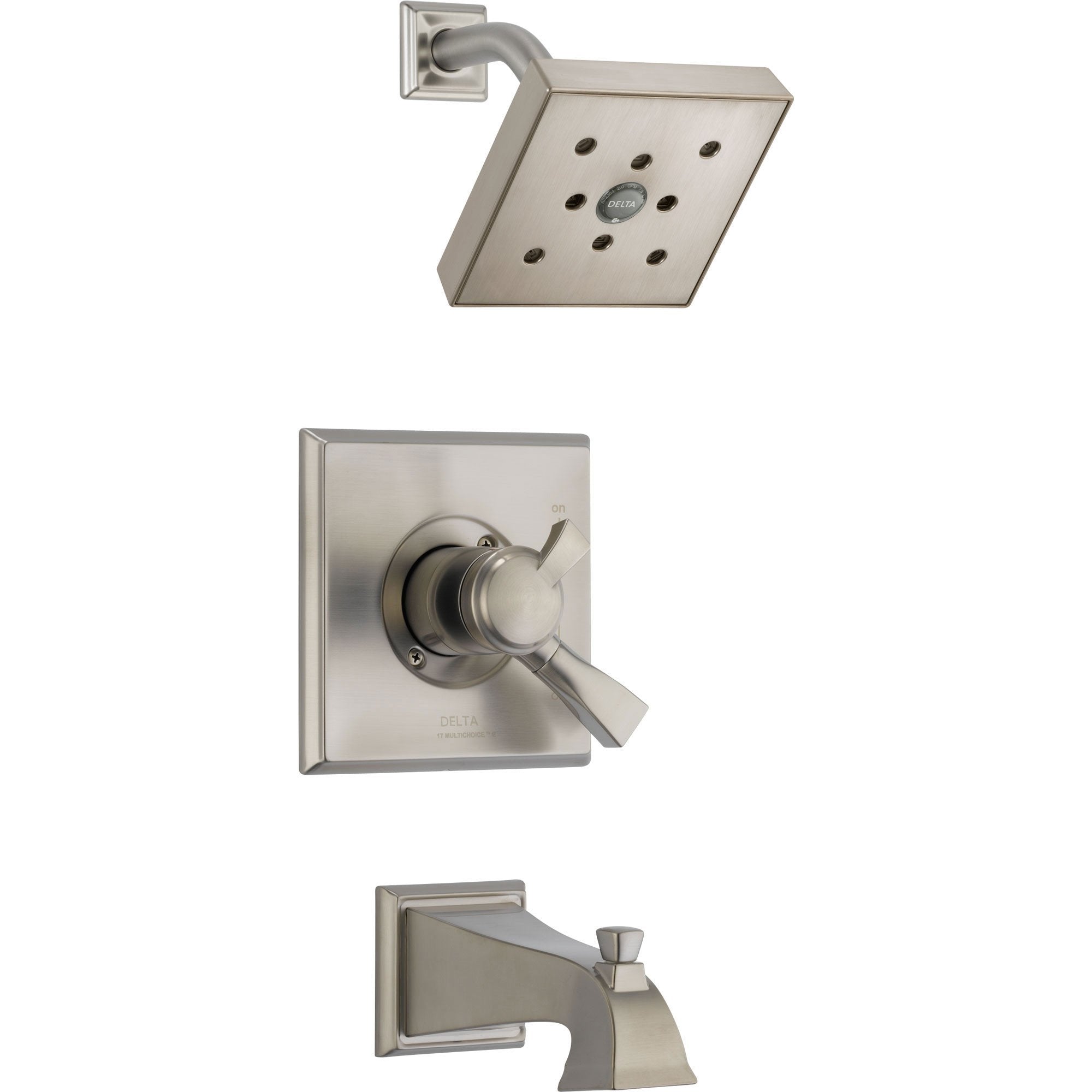Delta Dryden Temp/Volume Tub & Shower Faucet with Valve in Stainless Steel D444V