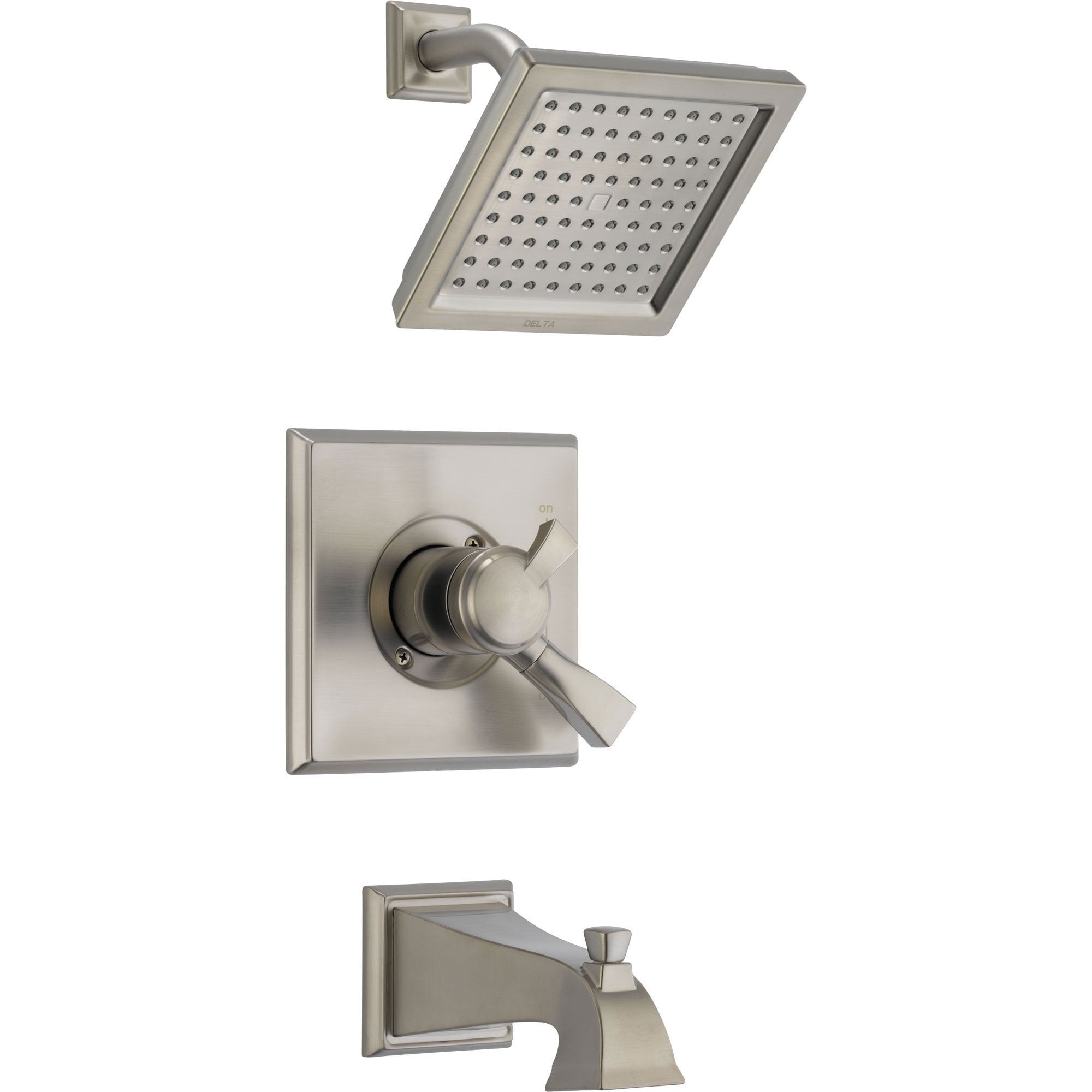 Delta Dryden Temp/Volume Tub & Shower Faucet with Valve in Stainless Steel D443V