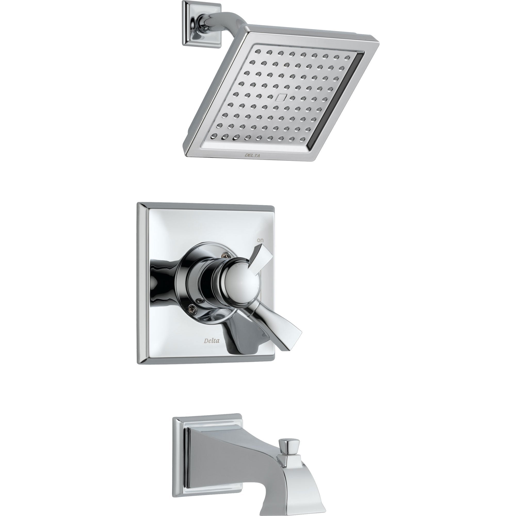 Delta Dryden Temp/Volume Dual Control Chrome Tub and Shower Faucet w/Valve D370V