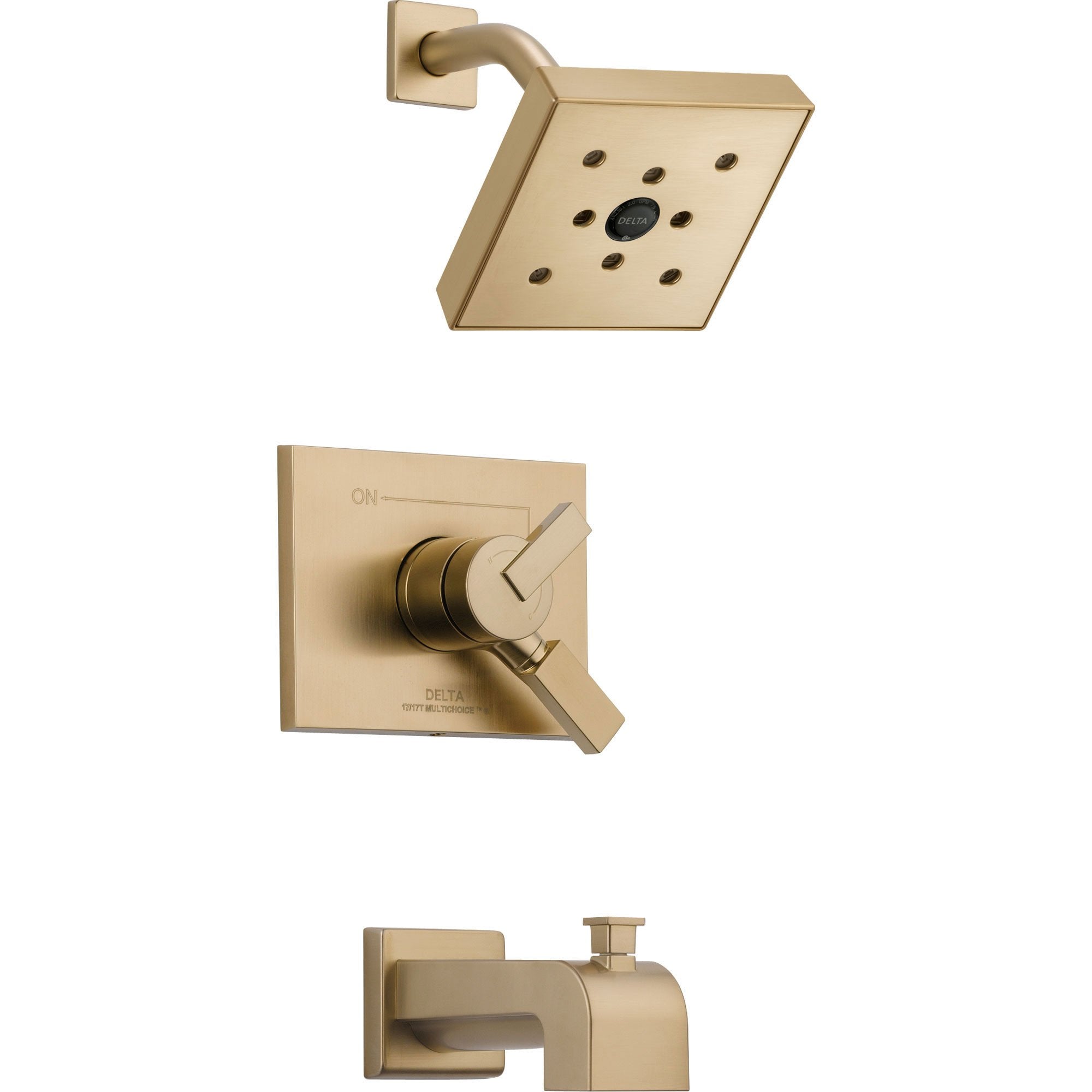 Delta Vero Champagne Bronze Two Control Tub and Shower Faucet with Valve D447V