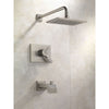 Delta Vero Stainless Steel Finish Square Two Control Tub and Shower Trim 521939
