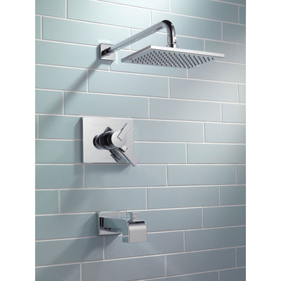 Delta Vero Chrome Modern Square Dual Control Tub and Shower Faucet Trim 521938