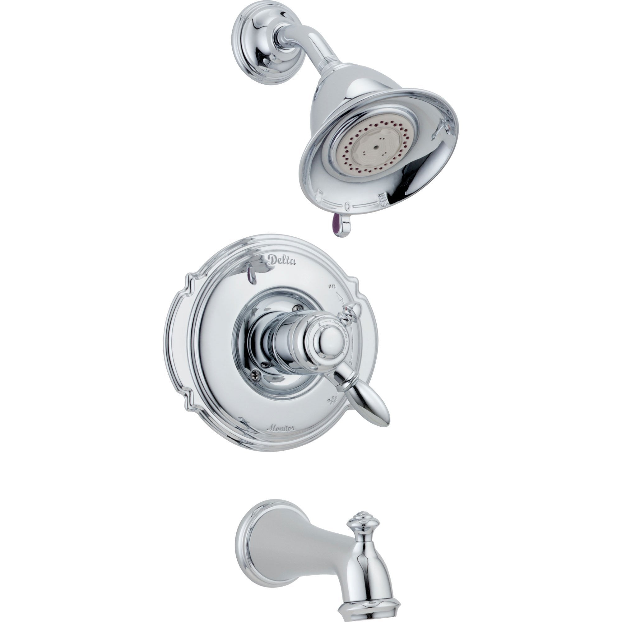 Delta Victorian Chrome Pressure Balanced Tub and Shower Faucet with Valve D386V