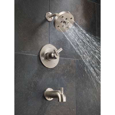 Delta Trinsic Stainless Steel Finish Modern Tub and Shower Combo Trim Kit 601712