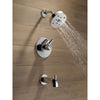 Delta Trinsic Chrome Dual Control Modern Tub and Shower Faucet with Valve D393V