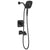Delta Ashlyn Matte Black Finish Monitor 17 Series In2ition Showerhead/Hand Shower and Tub Spout Combo Trim Kit (Requires Valve) DT17464BLI