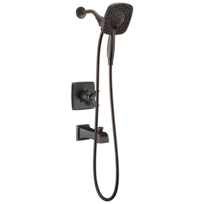 Delta Ashlyn Venetian Bronze Monitor 17 Series Tub and Shower Combo Faucet with In2ition Two-in-One Hand Shower Spray INCLUDES Rough-in Valve with Stops D1119V