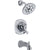 Delta Addison Chrome Dual Control Tub and Shower Combo Faucet with Valve D474V