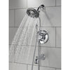 Delta Linden Collection Chrome Dual Temp and Pressure Control Tub and Shower with 2-in-1 Hand Shower / Showerhead Combo Includes Rough Valve without Stops D2291V
