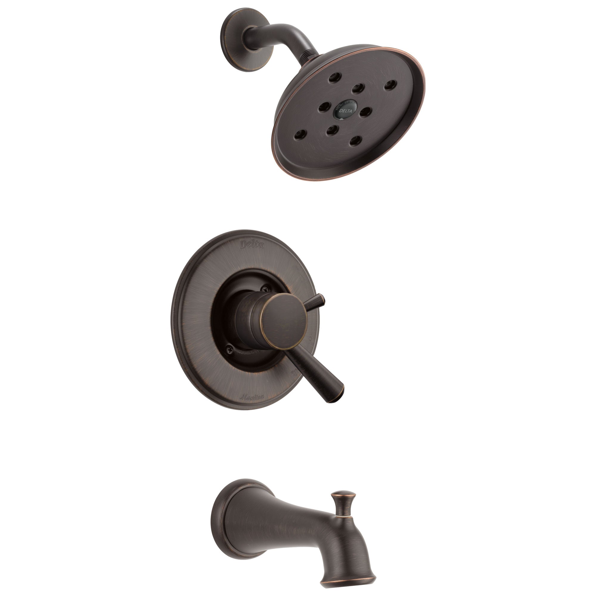 Delta Linden Collection Venetian Bronze Monitor 17 Series H2Okinetic Tub and Shower Combination Faucet Trim Kit (Valve Sold Separately) DT17493RB
