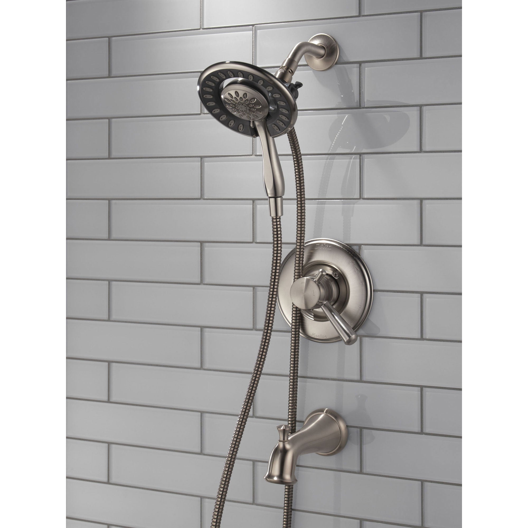 Stainless Steel Shower Faucet Bathroom Shower Combo Set with Handheld Spray