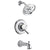 Delta Linden Collection Chrome Finish Monitor 17 Series H2Okinetic Tub and Shower Combination Faucet Trim Kit (Valve Sold Separately) DT17493