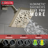 Delta Pivotal Polished Nickel Finish H2Okinetic Tub and Shower Combination Faucet Includes Cartridge, Handles, and Valve without Stops D3323V