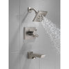 Delta Pivotal Stainless Steel Finish Monitor 17 Series H2Okinetic Tub and Shower Combination Faucet Trim Kit (Requires Valve) DT17499SS