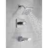 Delta Pivotal Chrome Finish Monitor 17 Series H2Okinetic Tub and Shower Combination Faucet Trim Kit (Requires Valve) DT17499