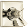 Delta Dryden Collection Polished Nickel Thermostatic Dual Temperature and Pressure Control Handle Valve Only Includes Rough Valve without Stops D2281V
