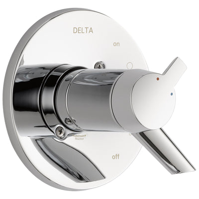 Delta Compel Collection Chrome TempAssure 17T Thermostatic Dual Temperature and Pressure Control Handle Valve Only Includes Rough Valve without Stops D2269V