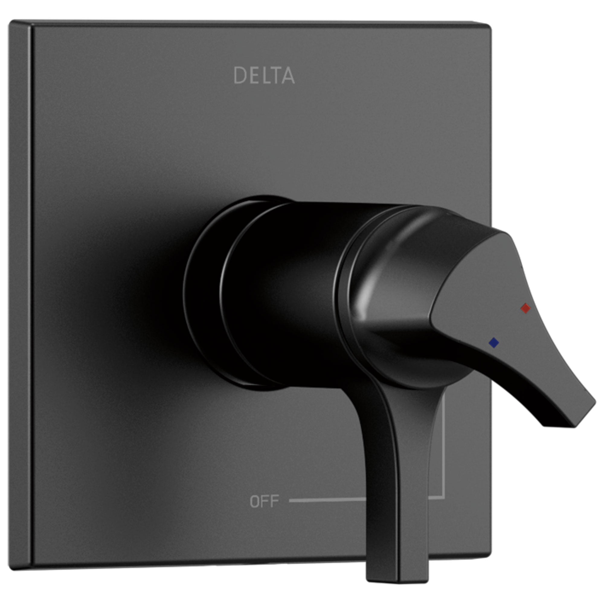 Delta Zura Matte Black Finish Thermostatic Shower Faucet Control Only Includes 17T Cartridge, Handles, and Valve without Stops D3319V