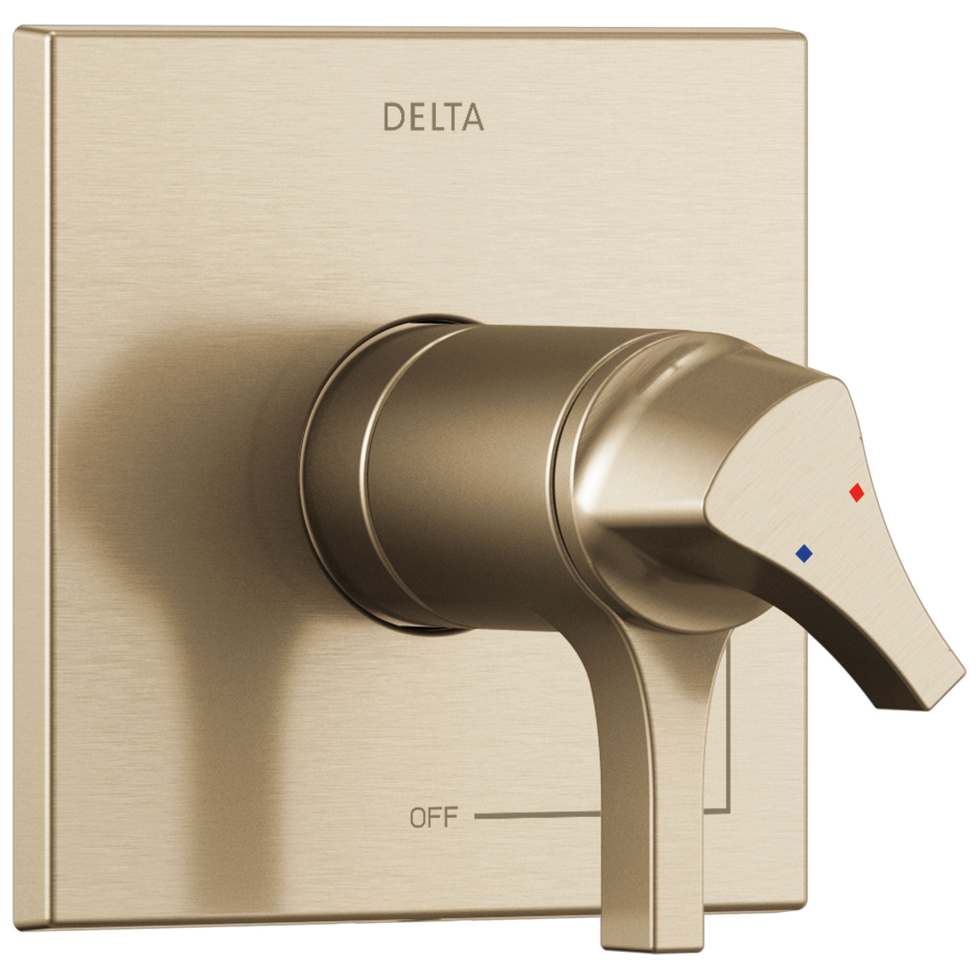 Delta Zura Champagne Bronze Finish Thermostatic Shower Faucet Control Only Includes 17T Cartridge, Handles, and Valve without Stops D3317V