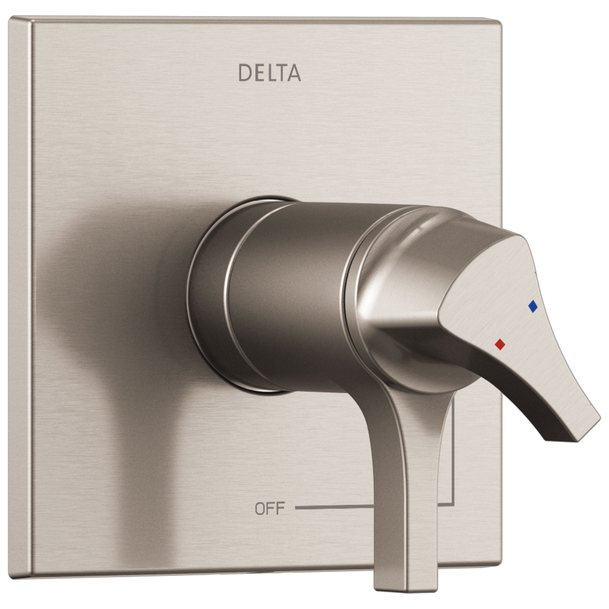 Delta Zura Collection Stainless Steel Finish TempAssure 17T Dual Temperature and Pressure Shower Faucet Control Handle Trim (Requires Valve) 743967