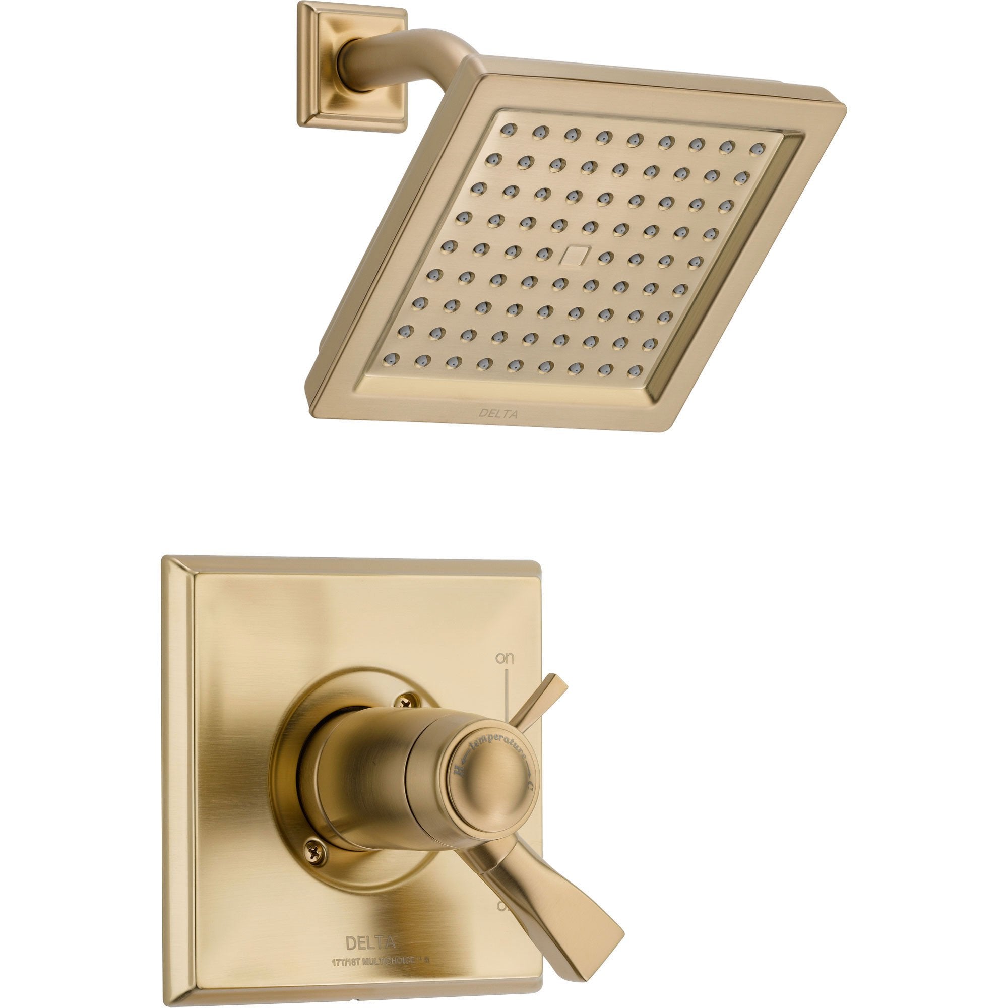 Delta Dryden Champagne Bronze Modern Thermostatic Shower Control w/ Valve D832V