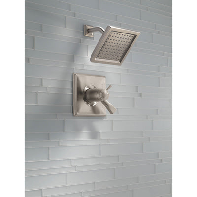 Delta Dryden Stainless Steel Finish Modern Thermostatic Shower with Valve D805V