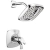 Delta Tesla Collection Chrome TempAssure 17T Series Modern Dual Temp and Pressure Control Shower Faucet Includes Rough-in Valve without Stops D1940V