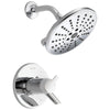 Delta Compel Collection Chrome TempAssure 17T Series ADA Compliant Water Efficient Shower only Faucet Includes Rough-in Valve without Stops D2245V