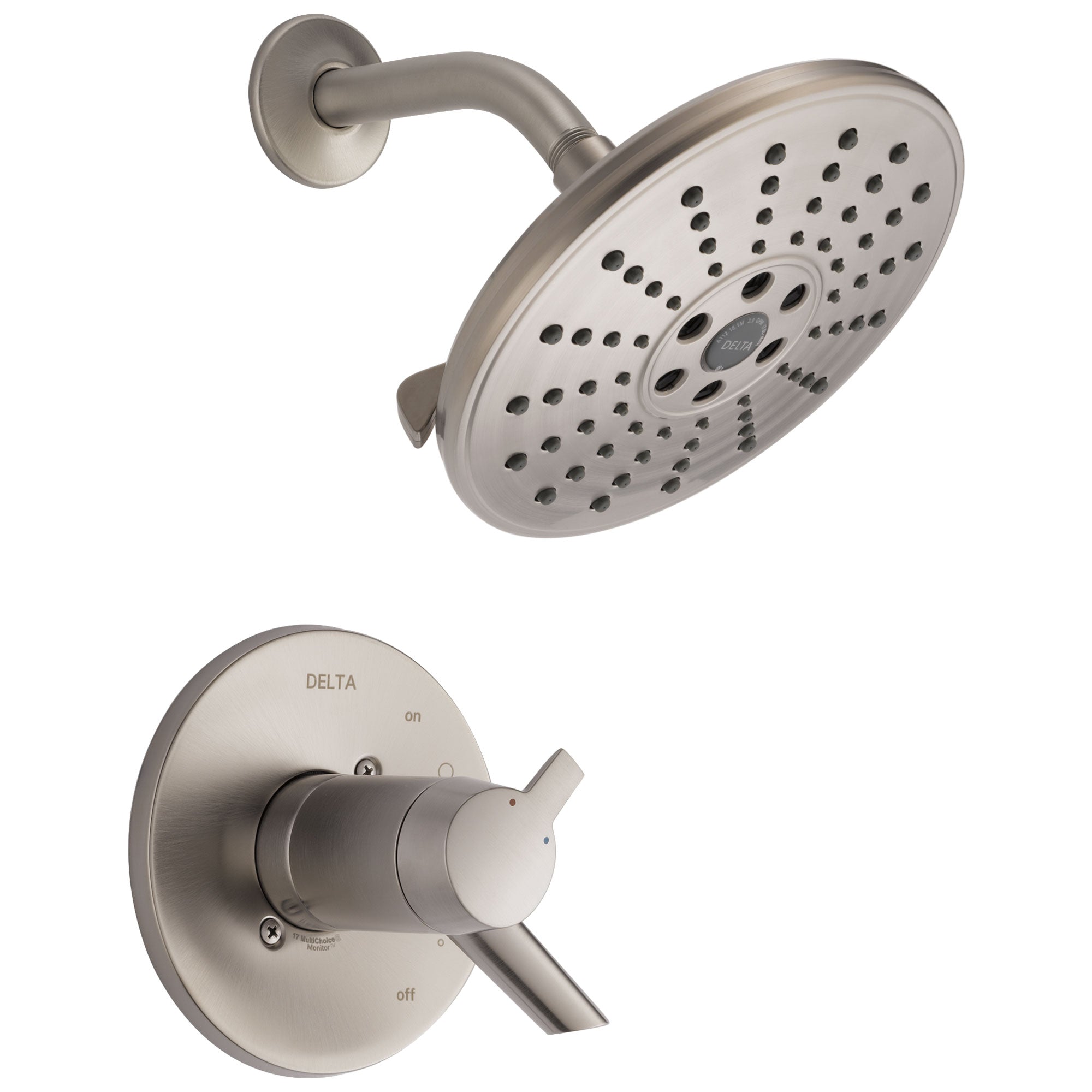 Delta Compel Collection Stainless Steel Finish TempAssure 17T ADA Water Efficient Shower only Faucet Includes Rough-in Valve without Stops D2243V