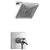 Delta Zura Collection Chrome TempAssure 17T Series Modern Dual Temperature and Volume Control Shower Faucet Includes Rough-in Valve with Stops D1935V