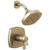 Delta Stryke Champagne Bronze Finish 17T Thermostatic Shower Only Faucet Includes Cartridge, Handles, and Rough-in Valve without Stops D3279V