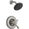 Delta Leland Stainless Steel Finish Thermostatic Shower Faucet with Valve D845V